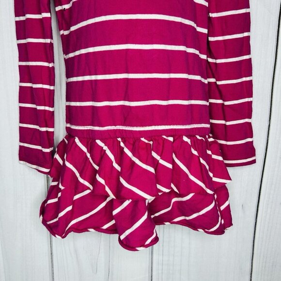 Childrens Place Girls Long Sleeve Pink Striped Sequined Dress Sz 5/6 Small Knit - Picture 4 of 7
